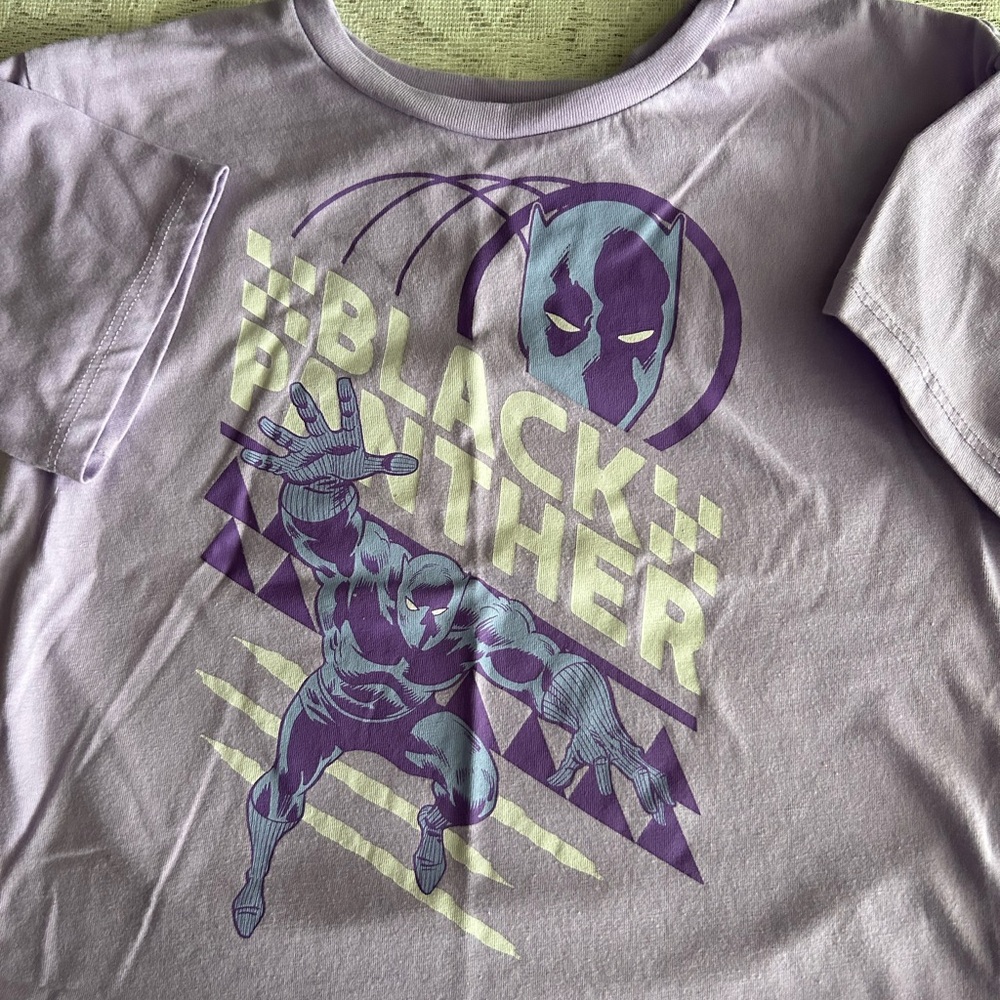 5 for $25 - Purple Black Panther Kids T-Shirt